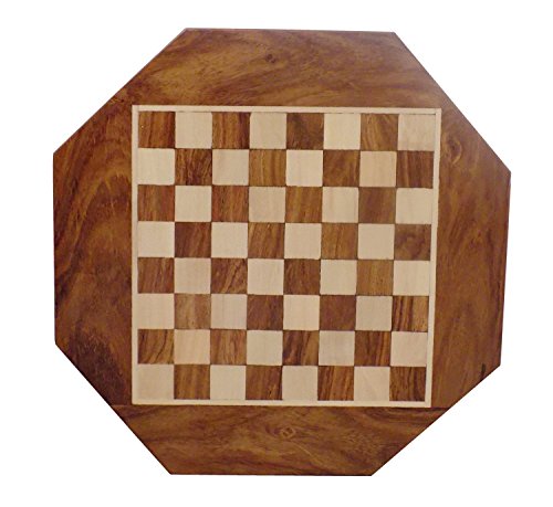 Image of Good Friday Sale!! Magnetic Octangle Shape Chess Pieces Set and Wooden Board Travel Games with Storage 9 Inches