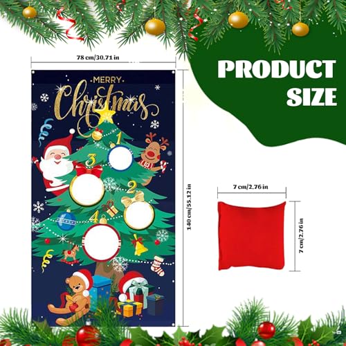 Juego de lanzamiento de pufs navideño para animar las fiestas en casa 5