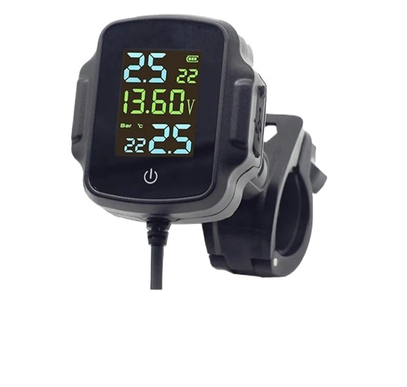 Vmvud Built-In Sensor-K05p Sensor Motorcycle Tire Pressure Monitor Built-In External Locomotive Tire Pressure And Temperature Monitor(Built-In Sensor-K05p)