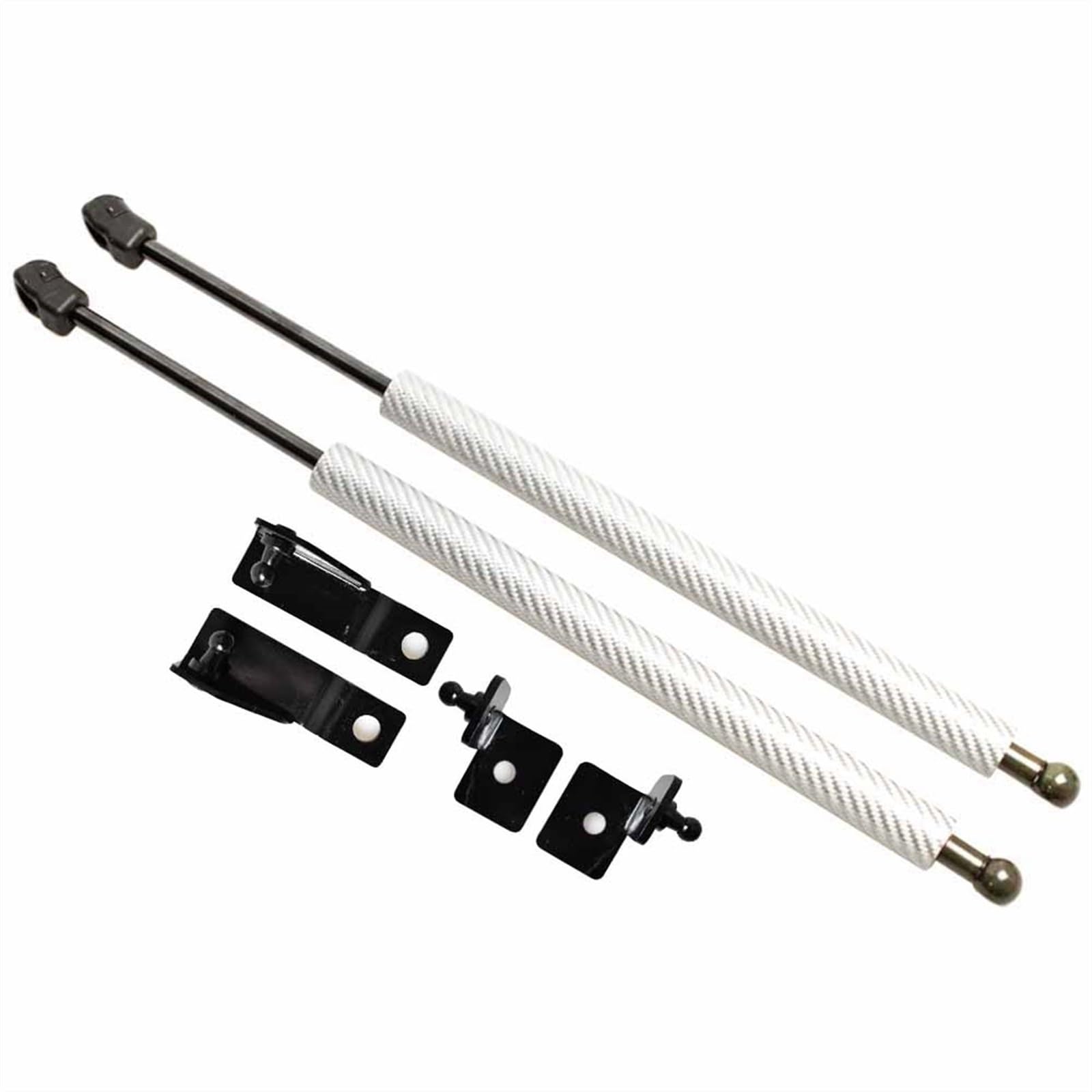 Puntone supporto per l'avvio Ammortizzatore di supporto e sollevamento ammortizzatori a gas per cofano anteriore automatico su due lati per Toyota per Prius (XW50) 2015-2021(Silver carbon fiber)