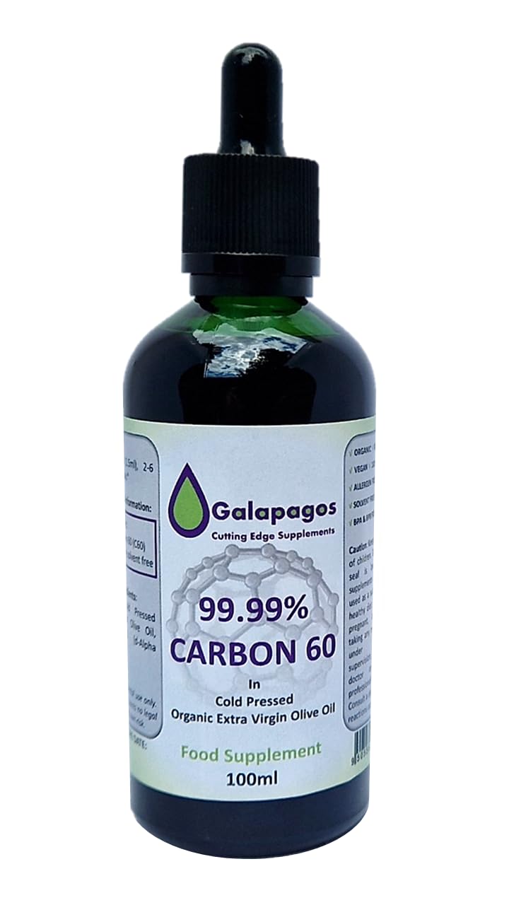 90mg 99.99% Carbon 60 (Solvent Free) in 100ml Cold Pressed Extra Virgin Olive Oil