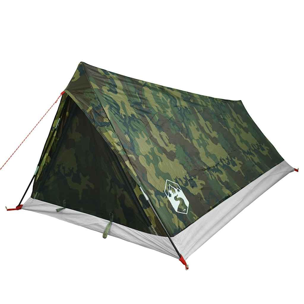 Campingzelt für Personen Gruen wasserdicht mit Moskitonetz, Beluiftung, E Anschluss, leichtes Packmass 1, A Rahmen Fuer Wanderung, Trekking, Outdoor und Festival