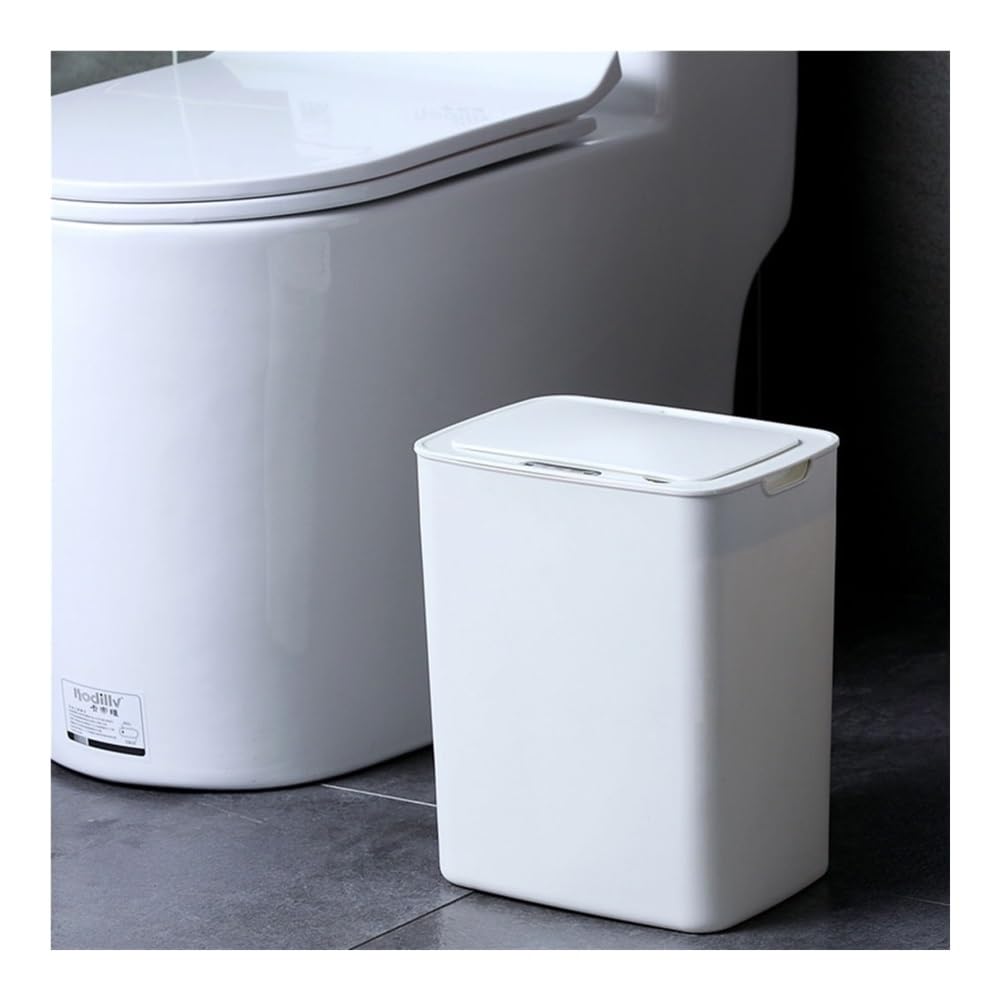 Cestino, Pattumiera attivata dal movimento for uso domestico con coperchio: porta carta igienica automatico for bagno e cucina(Blue)