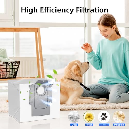 Image of 8 Pack Dust Bags Compatible with Roborock Q Revo, Qrevo Pro, Qrevo S, Qrevo MaxV, Qrevo Plus, Qrevo Master, S8 Max Ultra, S8 MaxV Ultra Vacuum Cleaner, 3.0L Large Capacity Disposable Bags