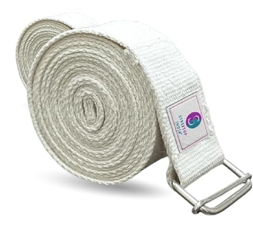 Yoga Flexible Stretching Strap Belt Natural Cotton