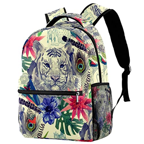 Sac à dos de voyage tigre confortable pour soulager le dos des filles et garçons