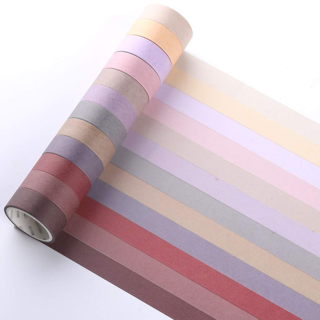 YUBBAEX Washi Tape Pastelowa taśma do scrapbookingu do bullet journal, DIY, rękodzieło, pakowania prezentów, scrapbookingu (Morandi 15 mm szerokości)