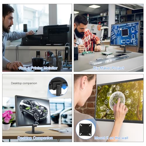 Image of 19 Inch Touch Screen Monitor 1440x900 Support HDMI VGA AV USB BNC, 10 Points Capacitive Touch TFT LED Monitor for Laptop PC Xbox PS5 /PS4 Switch POS Systems Built-in LounSpeakers