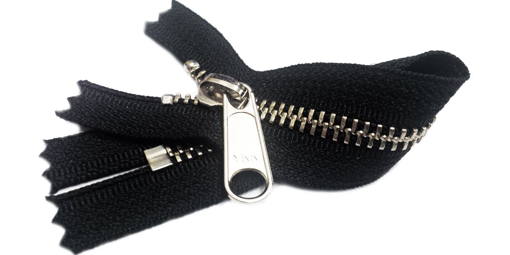 YKK(r) Sale Metal Zipper 12 Inch Nickel Handbag Zip with Long Pull (Special) YKK Number 5 Closed Bottom Made in USA - Color Black by Each