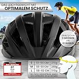 Dunlop Sports Fahrradhelm mit Licht - Sofort gesehen Werden - Ultraleichter Spezial Damen Herren...