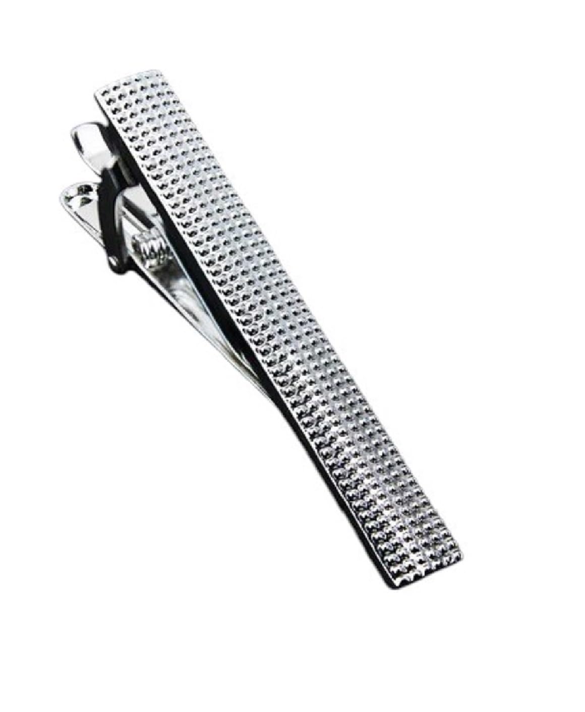 Tie Pin Bar Enamel Silver Classic Men's Fashion Accessories in Wooden Box – Elegant Formal Accessory for Men-image-18