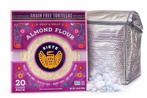 Siete Almond Flour Tortillas, Grain-Free Gluten-Free Vegan Wraps, Paleo Keto