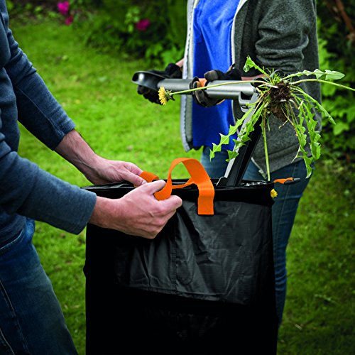 Fiskars Pop-up tuinafvalzak met handvatten, volume: 56 l, zwart/oranje, Solid, 1015646 - Afbeelding 4