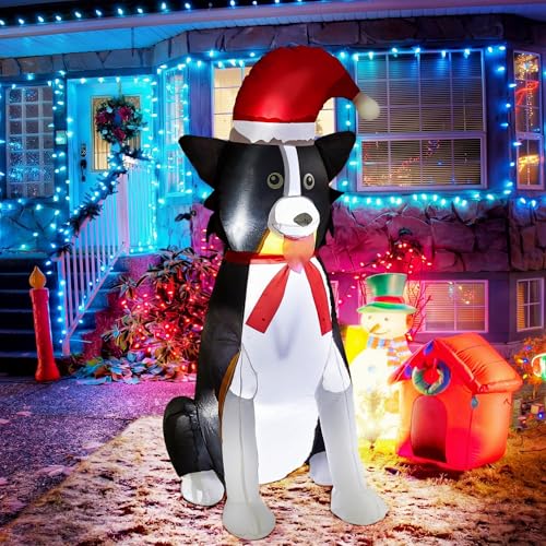Shappy 3.5 ft Border Collie Christmas Inflatable