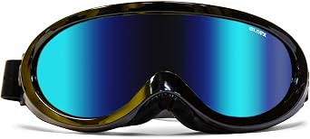 GloFX Ski Goggles - Cyberpunk Reflective Glasses, Full-Face Design, Comfort Foam Padding, Adjustable Strap, UV Protection
