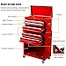 High Capacity 8-Drawer Rolling Tool Cabinet,Tool Box with Wheels and Drawer,Detachable Organizer Tool Chest Combo,Mobile Lockable Toolbox for Workshop Garage Mechanics