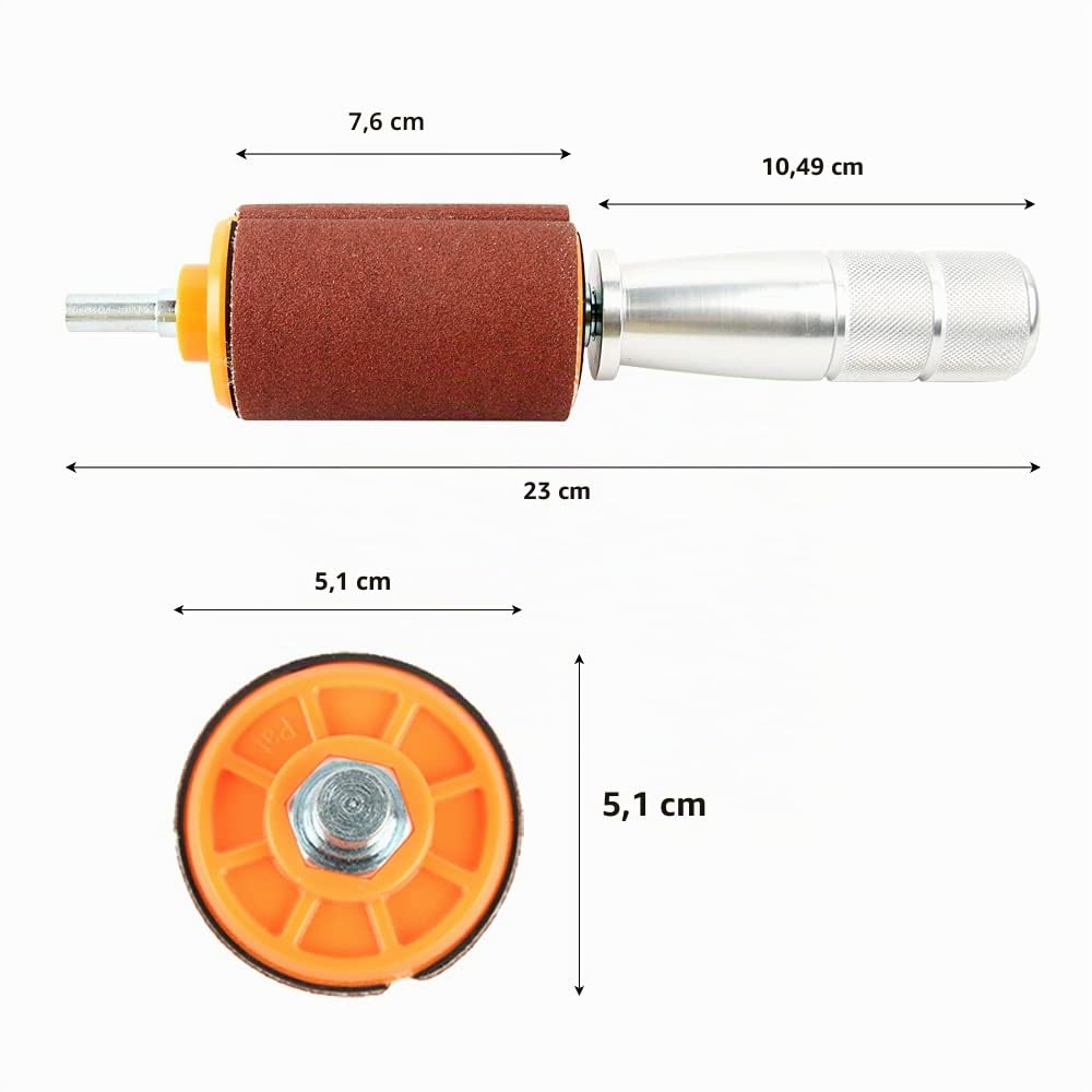 O'SKOOL Tambour de ponçage manuel pour perceuses et perceuses sans fil