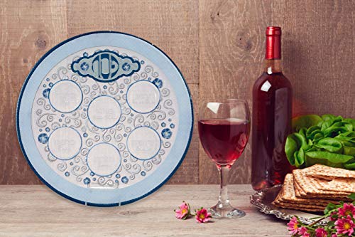 Rite Lite Glass `Elegant` Seder Plate, 1 Ea #TOP1