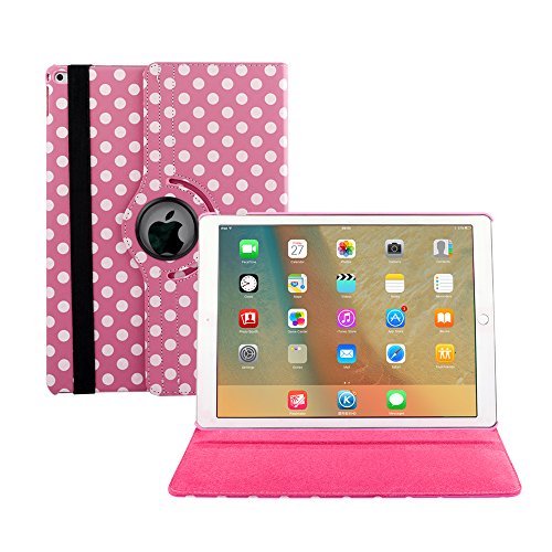 S-code Apple iPad Mini 1/2/3 Case,360 Degrees Rotating Multi Angles Stand Smart Magnetic Cover for iPad Mini 1 / iPad Mini 2 / iPad Mini 3 7.9 inch Tablet (Pink)