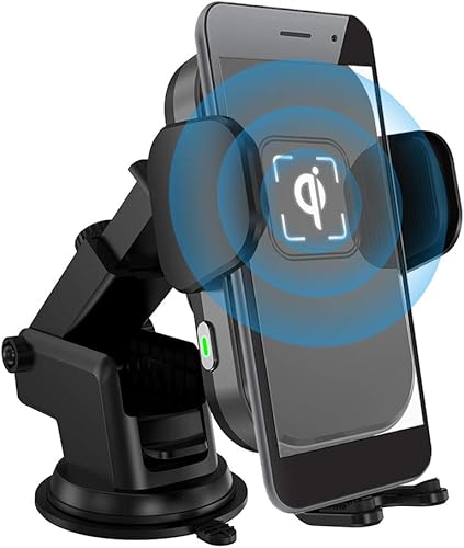 upxon - Cargador inalámbrico para automóvil, 10 W, soporte de auto con sujeción automática de 10 W, soporte para teléfono con ventilación de aire,