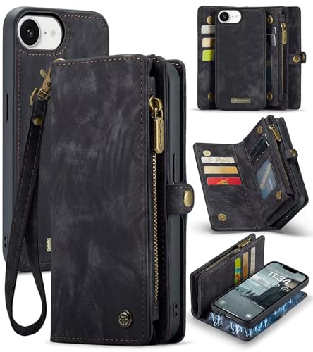 Étui iPhone 13 Pro Max avec fermeture éclair et fentes cartes