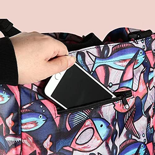 TTWLJJ Einkaufstrolley Klappbare Sackkarre Multifunktionale wasserdichte Einkaufstasche Mit Großer Kapazität… – Bild 6