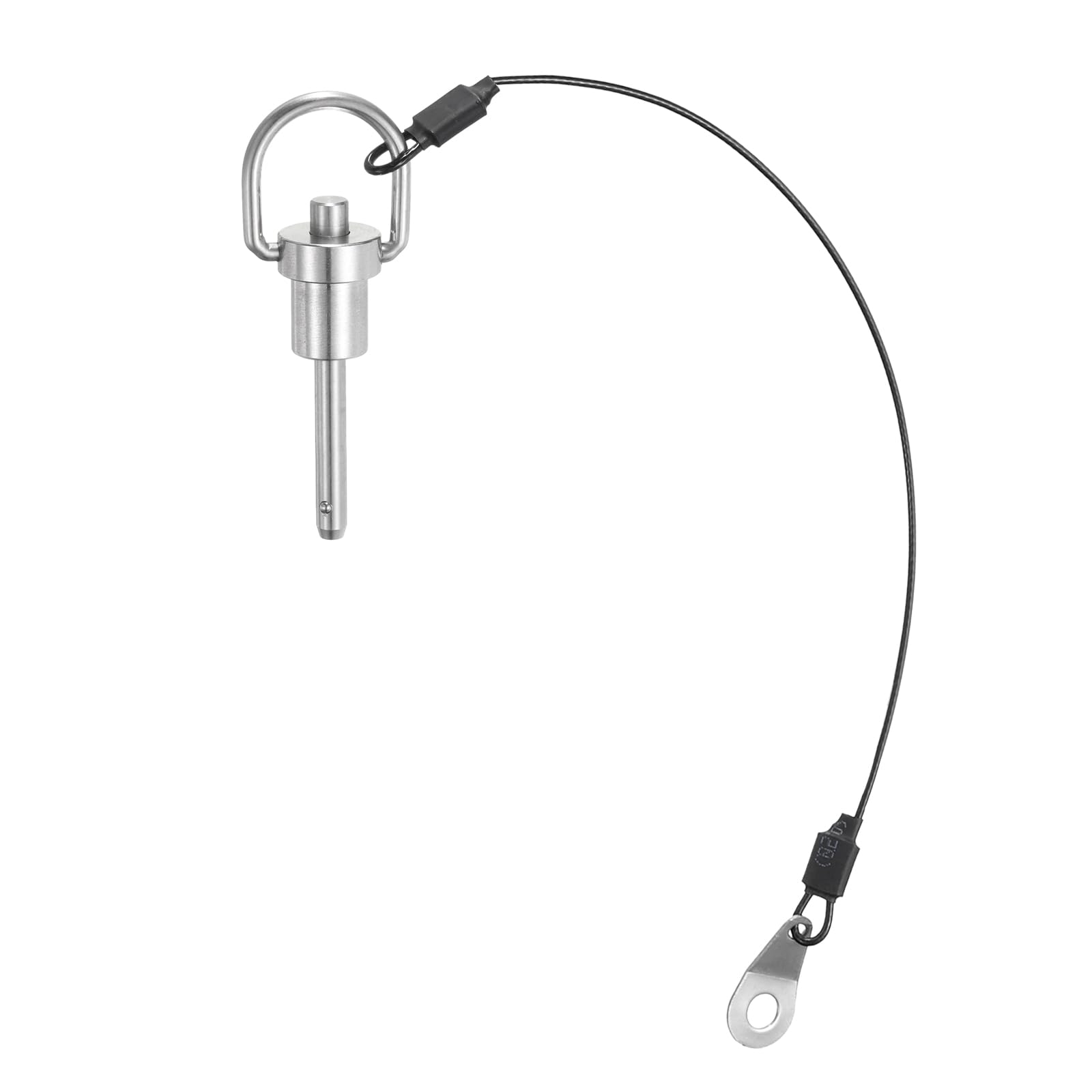 QUARKZMAN Perni di Bloccaggio a Sfera con Maniglia Pulsante, Diametro Perno 6mm, Lunghezza Utilizzo 25mm Perno a Rilascio Rapido con Cavo Sicurezza, Acciaio Inossidabile 310
