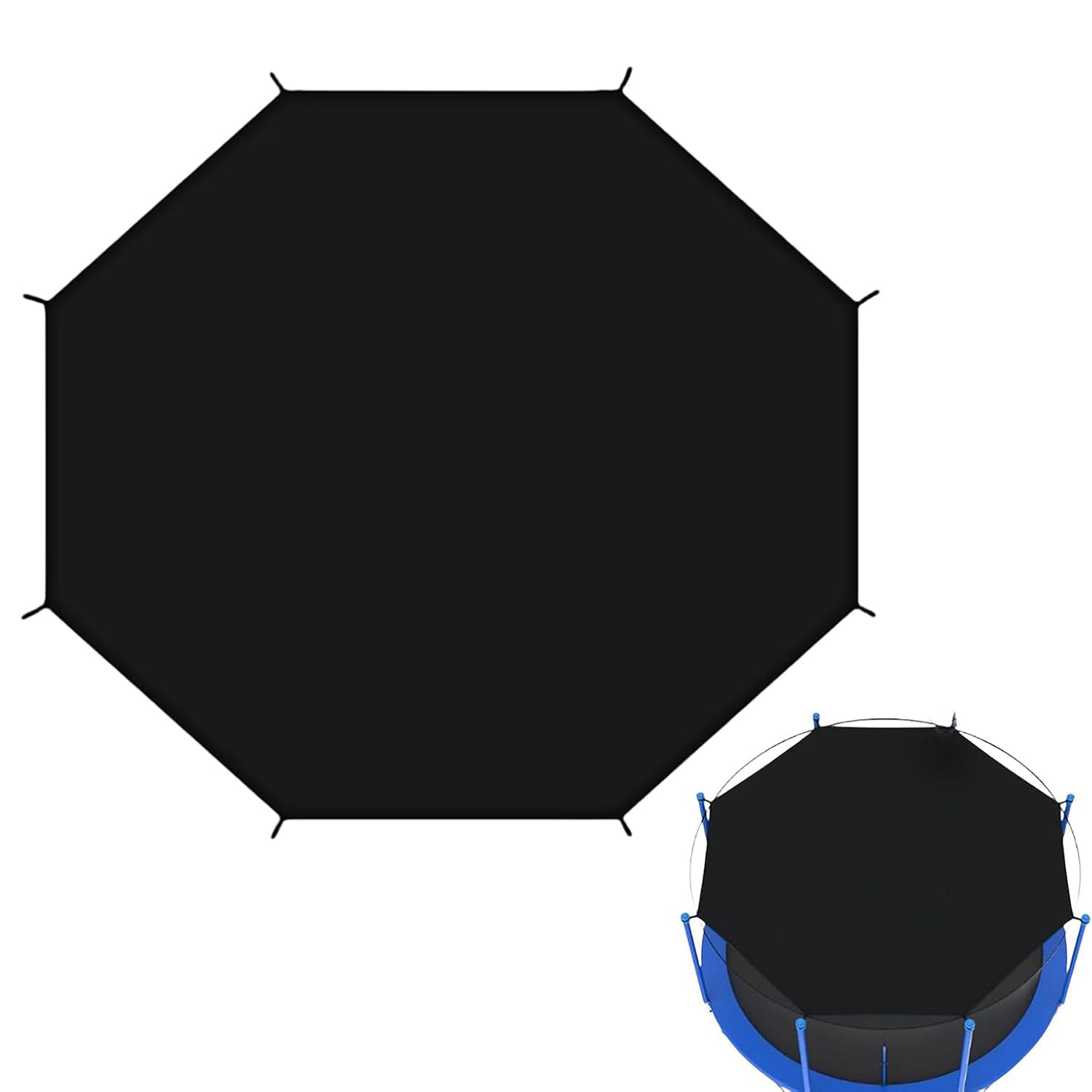 6/8/10/12/14ft Trampoline Cover, Trampoline Tent Cover Sun Shade, Waterproof & UV Protection Trampoline Compatible With 6-8 Support Poles, Trampolines Accessories Top Covers (14ft-4.28m-8 poles)