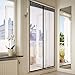 LOOCH Magnetic Screen Door with Heavy Duty Mesh Curtain and Full Frame Velcro Fits Door Size up to 34-82 Max-Black