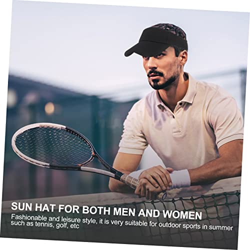 3pcs Sun Block Hats for Men Women Lightweight Visors for Outdoor Sports Running Golf Casual Wear Options Black3