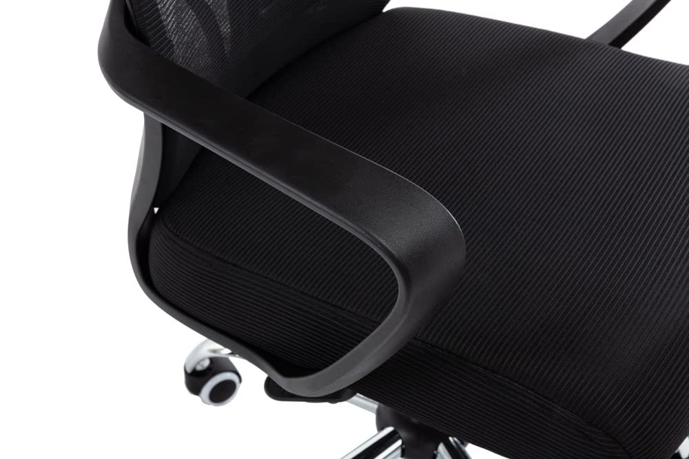 Topeshop FOTEL Nigel CZER? Office/Computer Chair Padded Seat Mesh backrest (Nigel Black)