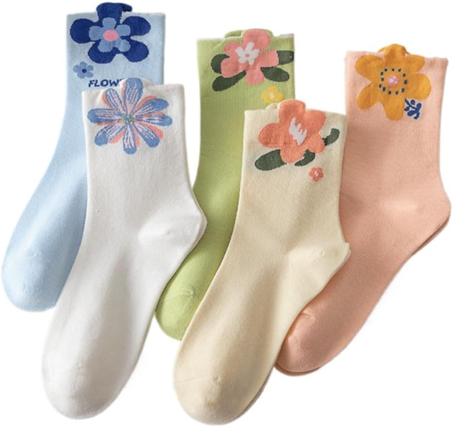 Cute Cotton Socks for Women - Novelty Design Athletic & Daily Wear Breathable Comfort Socks
