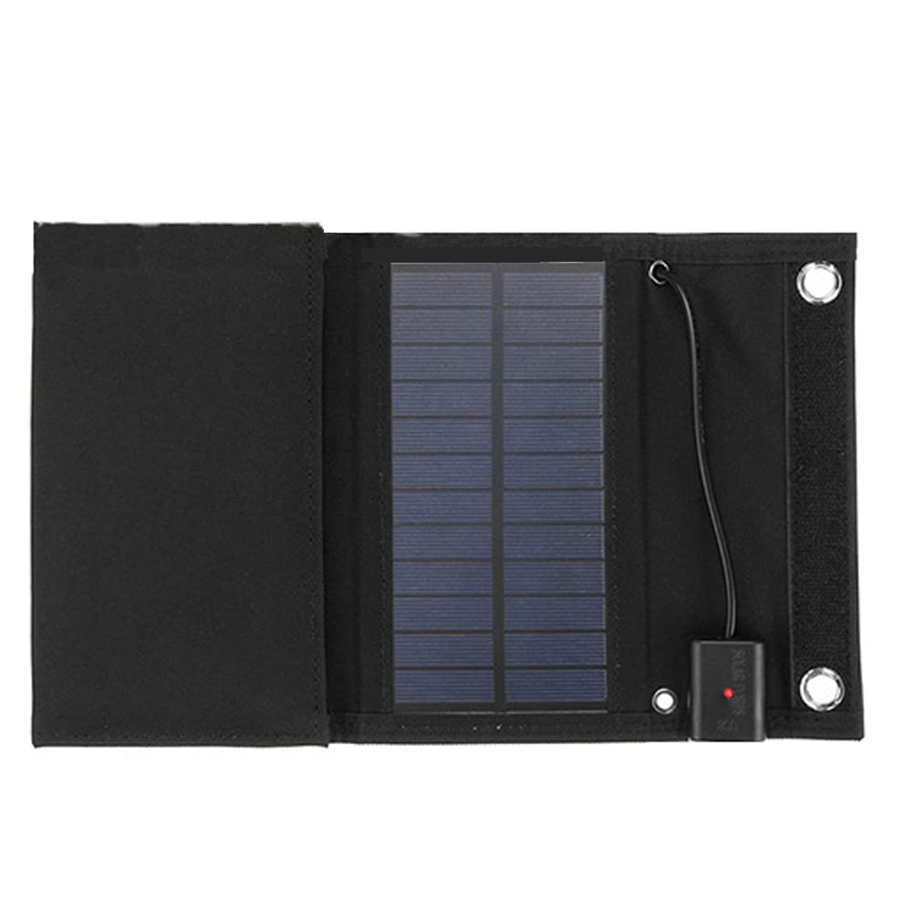 Acever Foldable Solar Charger Monocrystalline Photovoltaic Panels, Waterproof Foldable Camping Travel Charger, 15W Compatible with Headphones, Tablets, Speakers, Cellular Phones