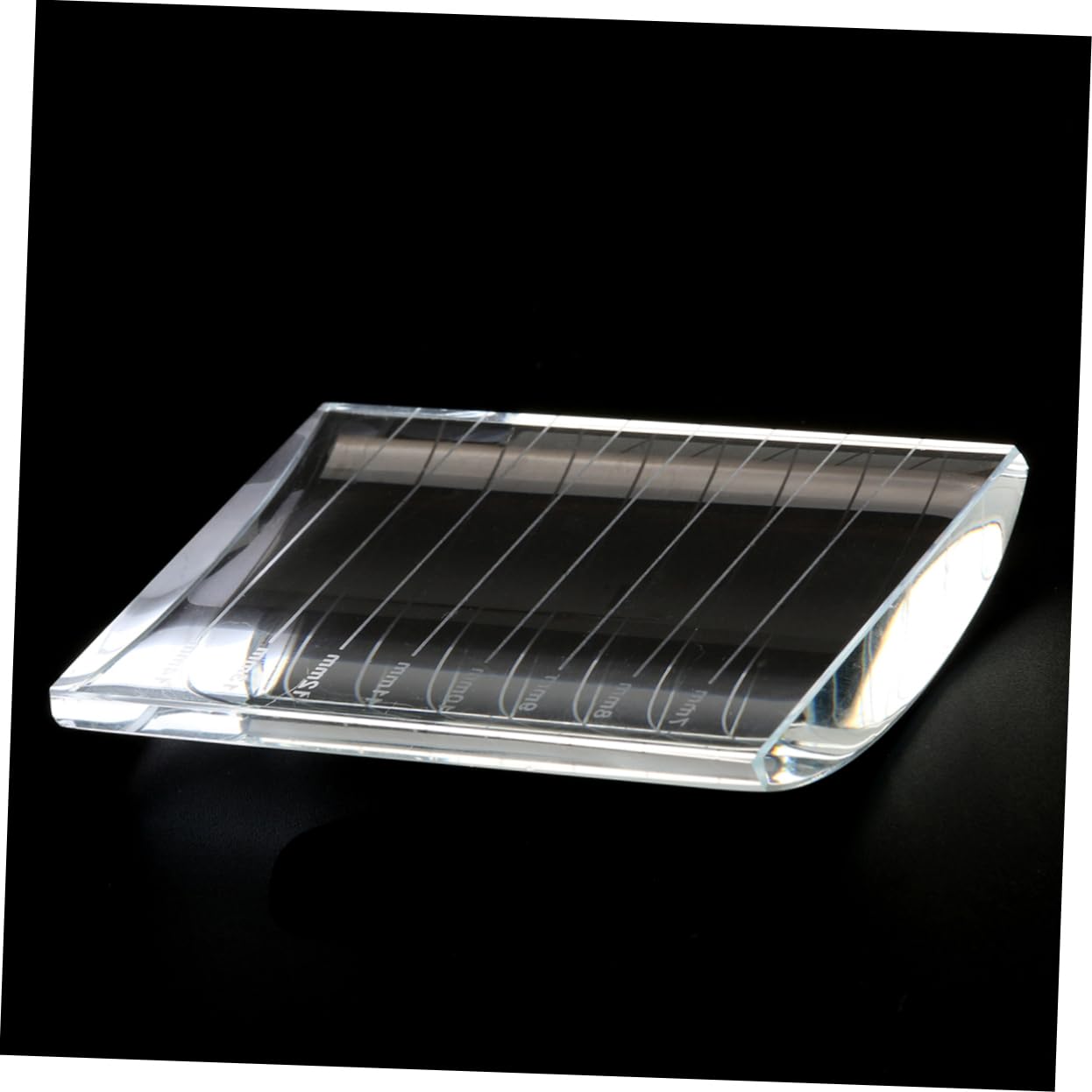 Mikinona Lash Extension Pallet Holder Glass Eyelash Template Eyebrows Makeup Tool Eyelash Length Distinguisher