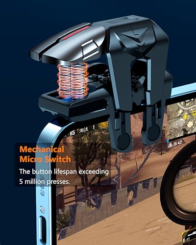 ACEDAYS Mobile Phone Controller for Android & iPhone, 6 Trigger Game Controller Compatible with PUBG Mobile/Knives Out/Call of Duty Mobile, Phone Triggers for Gaming with Sensitive Shoot and Aim - Image 6