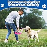 loncoldy Plush Chew Toys for Large Dogs, Tough Crinkle Stuffed Animal Squeaky Interactive Toys for Small Medium Large Dogs, Keep Them Busy, Big Pet Toys - Image 3