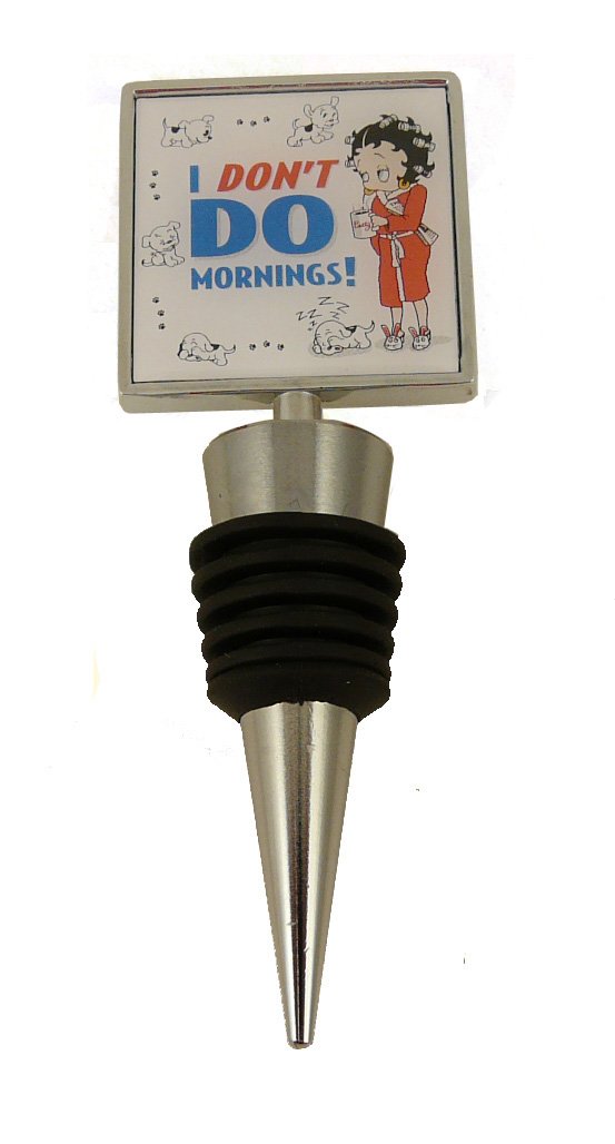 Betty Boop Bottle Stopper - I Don't Do Mornings