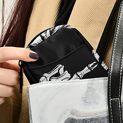Image of Naanle Hand Skull Pill Box 7 Day Pill Case Travel Pill Organizer Bag with Zipper Portable Weekly Case Compact Size for Vitamin Supplement Holder