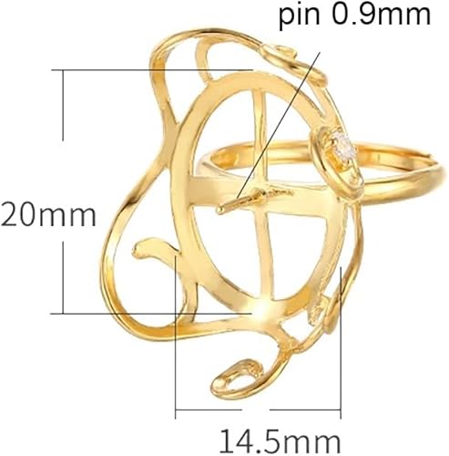 Miniatura 10 de Base de anillo de plata de ley 925 ajustable para anillo de piedras preciosas irregulares, ajuste de búsqueda en blanco, fabricación de joyas hechas