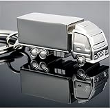 Hyning Metal Keychain Polished Silvery Truck Trucks Cargo Key Chain Ring Keyfob Key...