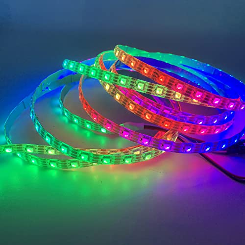 Image of DC 5V WS2813 Led Strip Light Dual Signal Individually Addressable 5m 30 LEDs WS2812B Updated Black White PCB (Black PCB IP65, 5M 60LED /M)