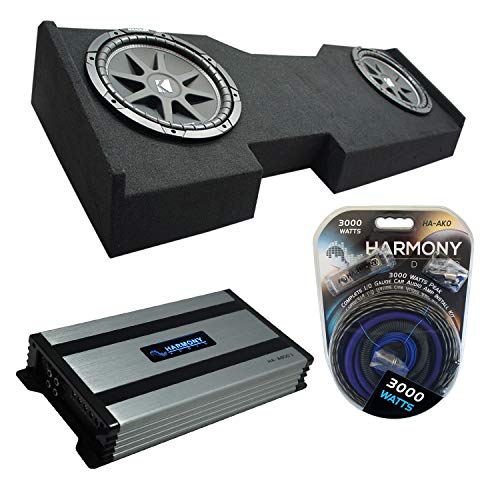 Harmony Audio Compatible with 2014-2018 GMC Sierra Crew Cab Kicker Bundle Comp C12 Dual 12