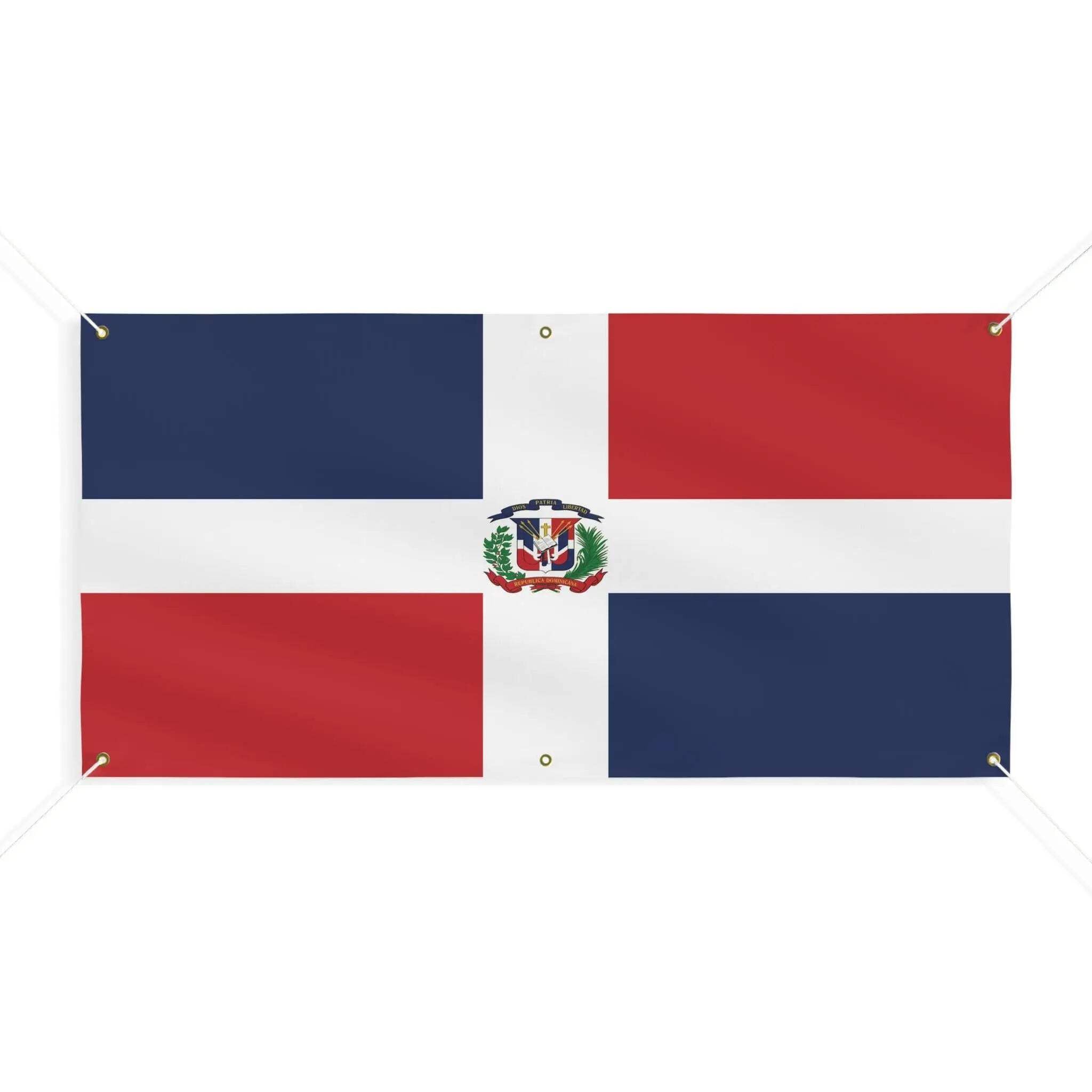 Drapeau de la République dominicaine 100x200cm à 6 oeillets pour mât