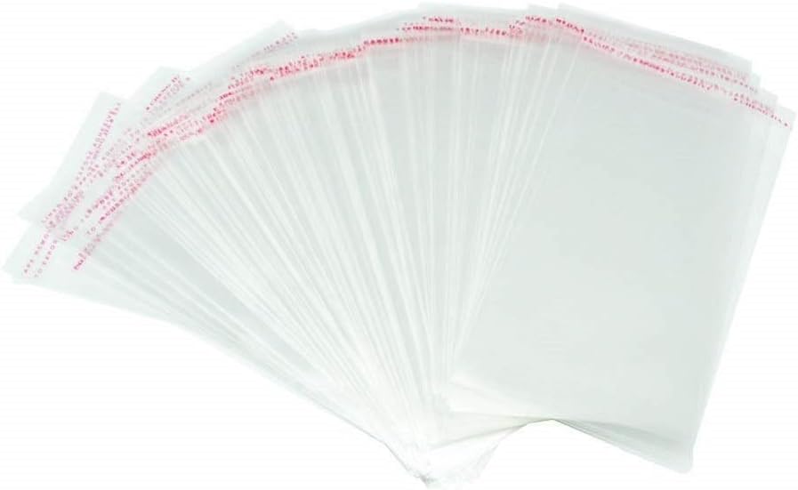 Borningfire 200 Pcs 3x4 Clear Resealable Cello/Cellophane Bags Self Adhesive Sealing, Good for Bakery Candle Soap Cookie Prints Card