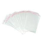 Borningfire 200 Pcs 4x6 Inches Clear Resealable Cellophane Bags Self Adhesive Sealing, Good for Gift Bakery Candle Soap Cookie Prints Card