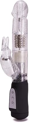 Ann Summers Ann Summers - Vibrador de conejo rampante, el giratorio con cuentas de masaje y vibrador de punta curvada, juguete sexual de 3 velocidades con cuentas de masaje, funciona con pilas