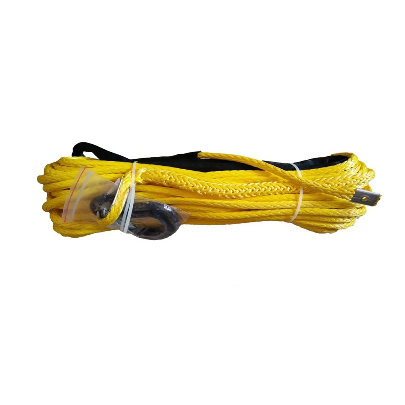 14 mm x 40 m syntetyczna lina do wyciągarek do pojazdów o dużej wytrzymałości, do pojazdów ATV, UTV, SUV, off-road Z wysoką widocznością(Yellow)