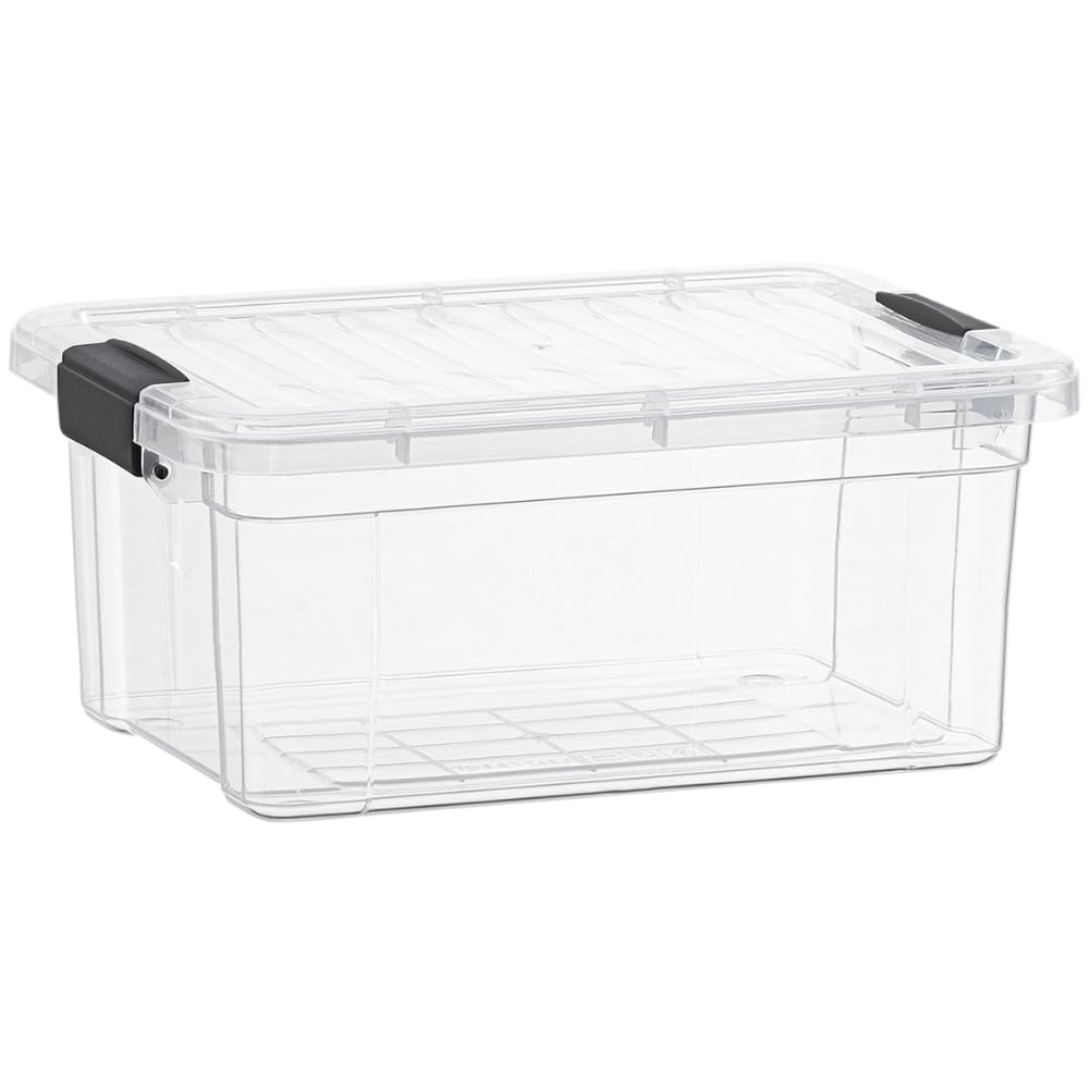 Superio Boîte de rangement transparente avec couvercle, bacs en plastique pour organisation, caisses empilables, sans BPA, non toxique, sans odeur, organiseurs pour la maison, le bureau, l'école et le