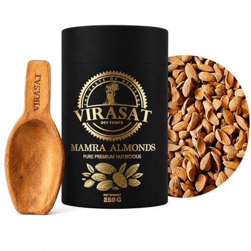 Image of Mamra Almond Premium Grade(Grade A++ Mamra) Mamra Badam Almond Giri | Naturally Grown Unpolished High Oil Content | Authentic Luxury Dry Fruits (250gm (1 pack of 250 Gram))