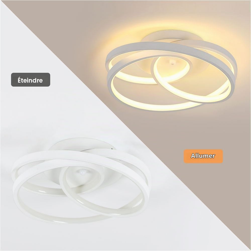 Goeco Plafonnier Led Moderne, 40W 4500LM 3000K, Blanc